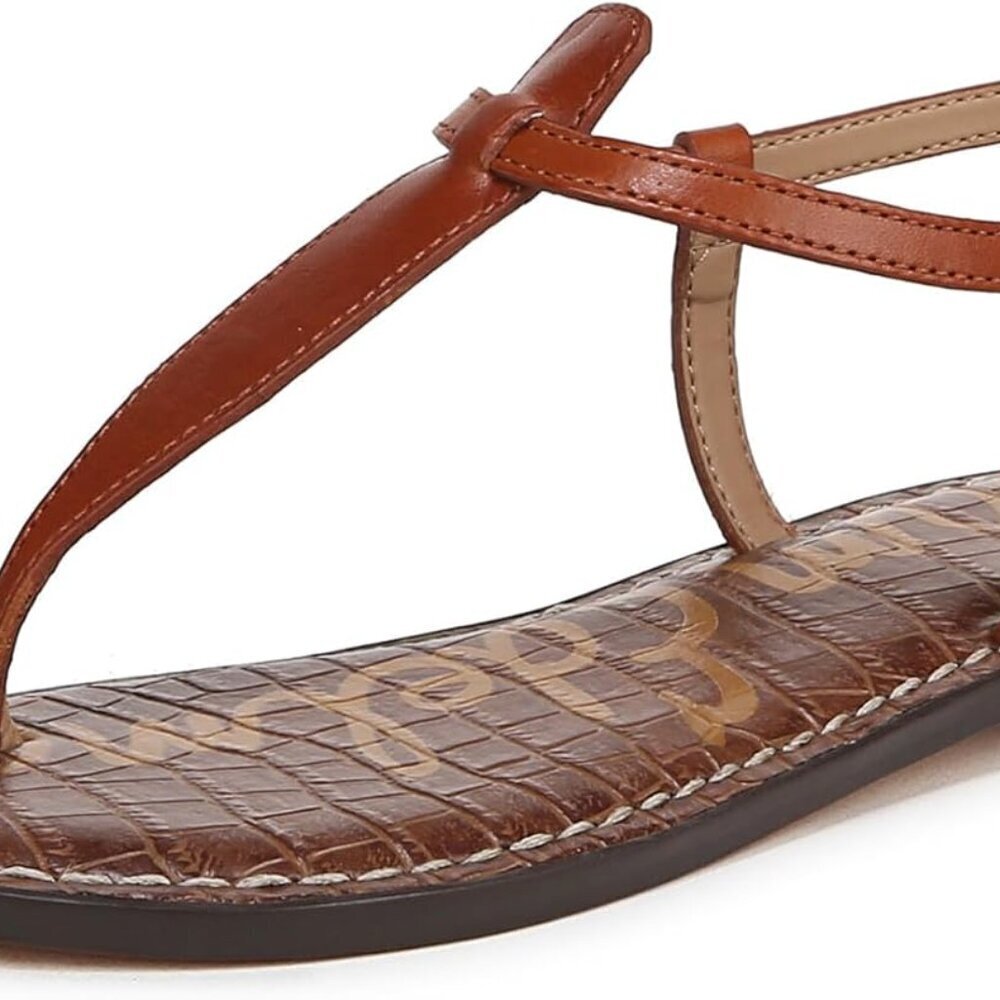 Women's Leather Flat Sandal 8 Kona Brown Buckle Summer Beach Office